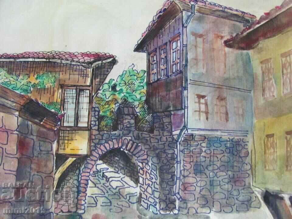 Auction 1974 Painting Watercolor Signed Auction 1974 Painting Watercolor Signed