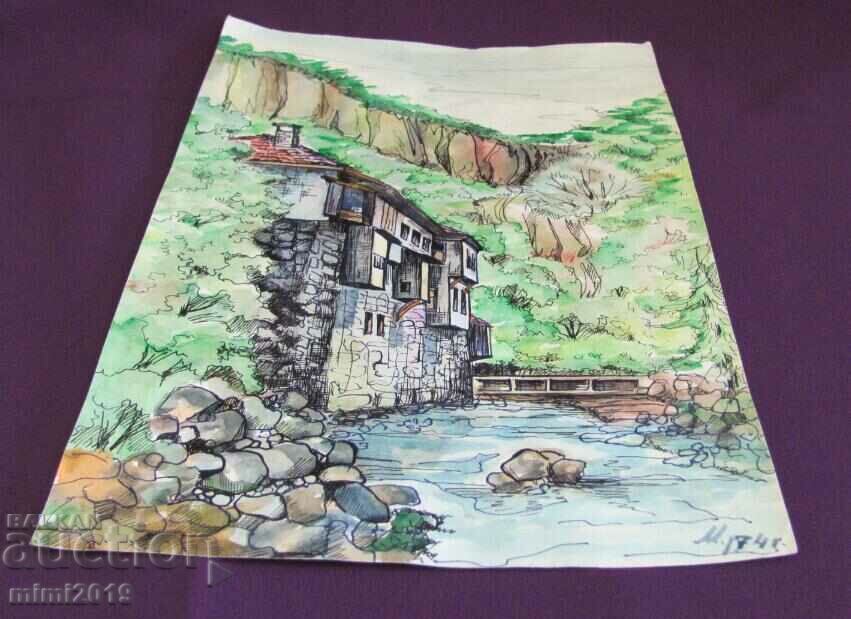 1974 Painting Watercolor Signed - 6 1974 Painting Watercolor Signed - 6