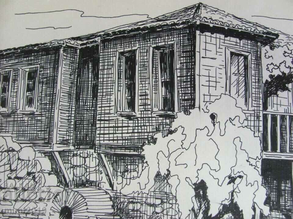 1980 Original Painting Graphics-Nessebar with price 35.00 BGN | € 17.90 1980 Original Painting Graphics-Nessebar with price 35.00 BGN | € 17.90