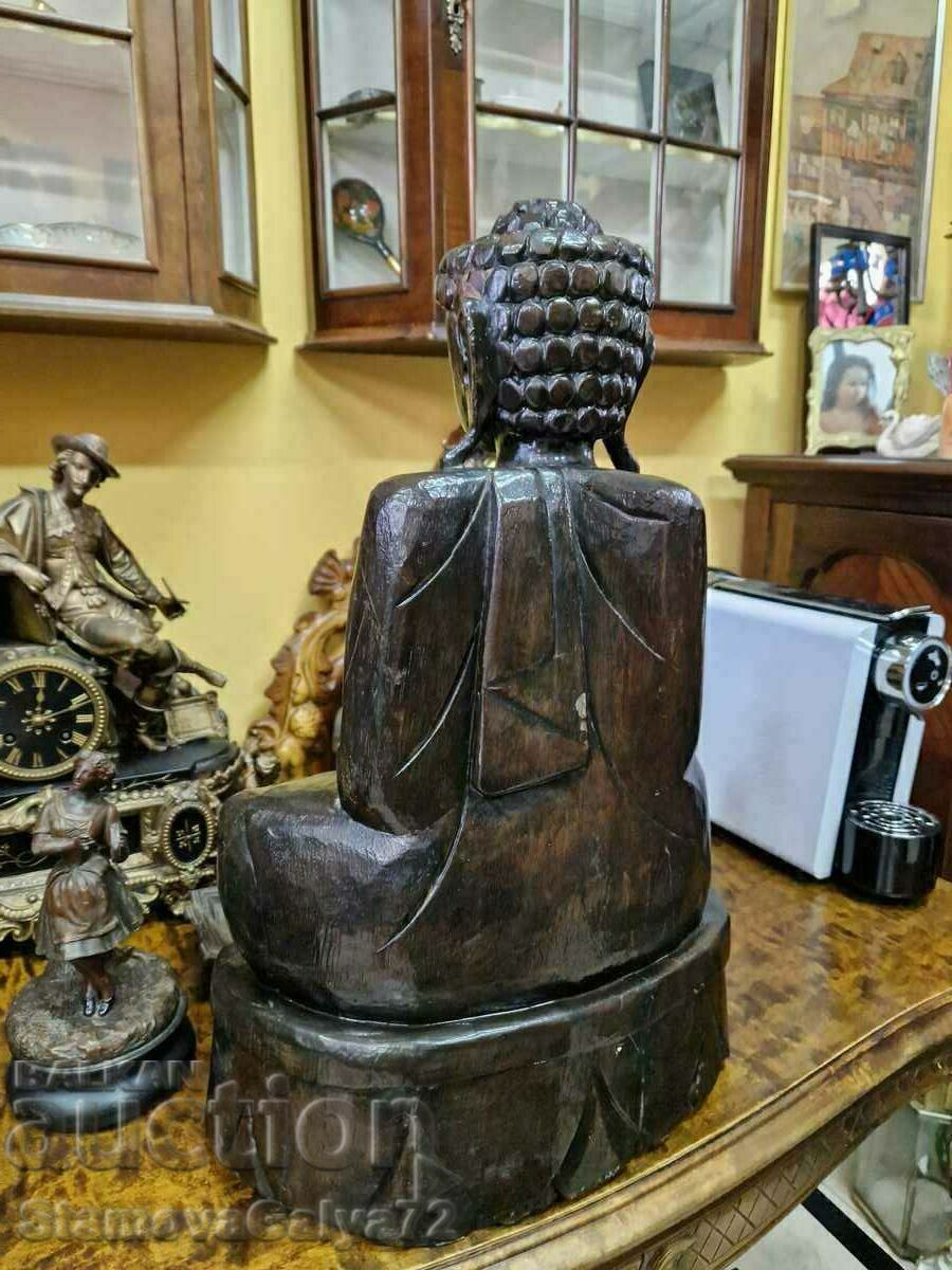 Magnificent large antique wooden figure statuette - 7