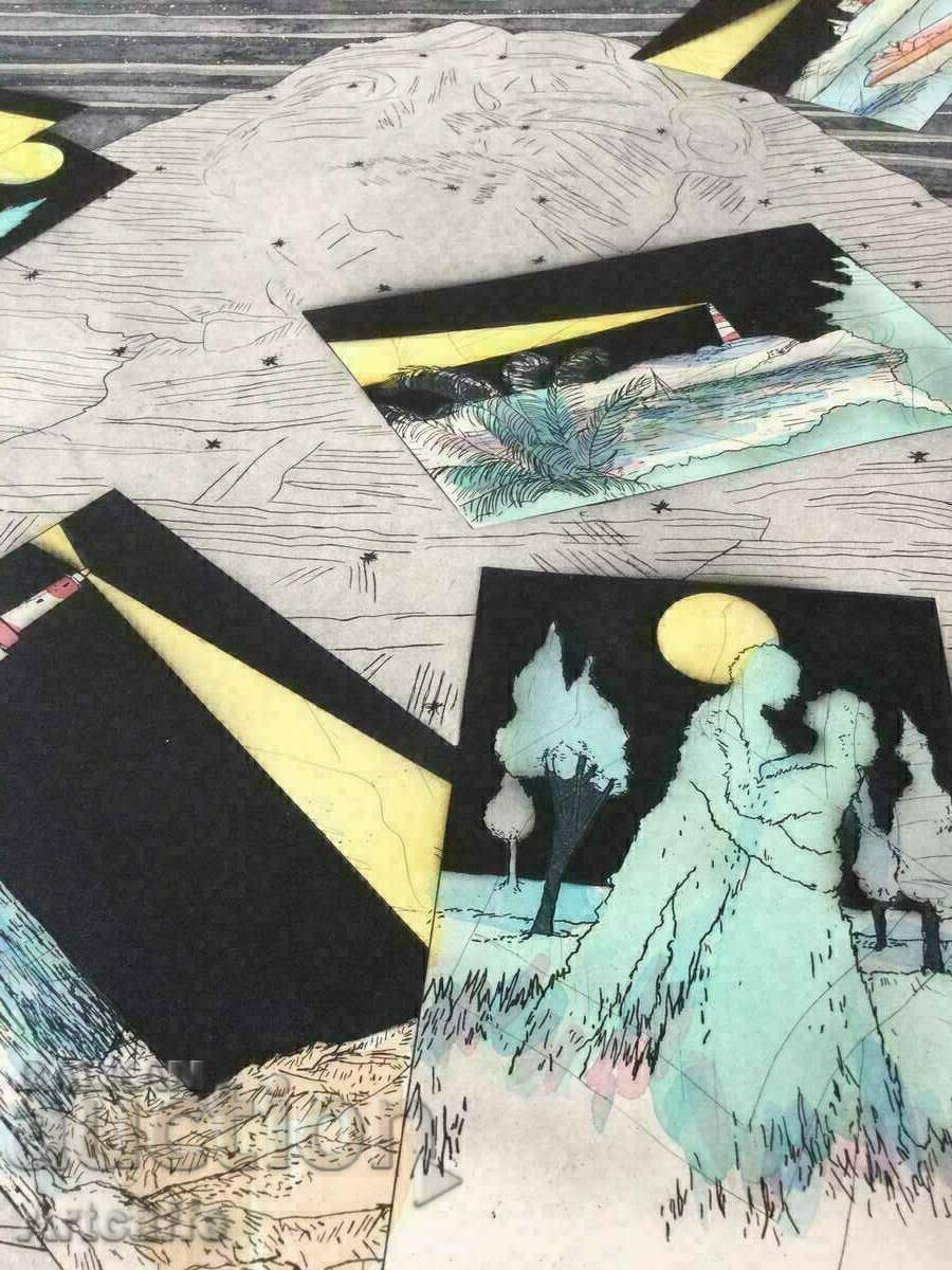 Susan Hall aquatint etching with price 400.00 BGN | € 204.52 Susan Hall aquatint etching with price 400.00 BGN | € 204.52