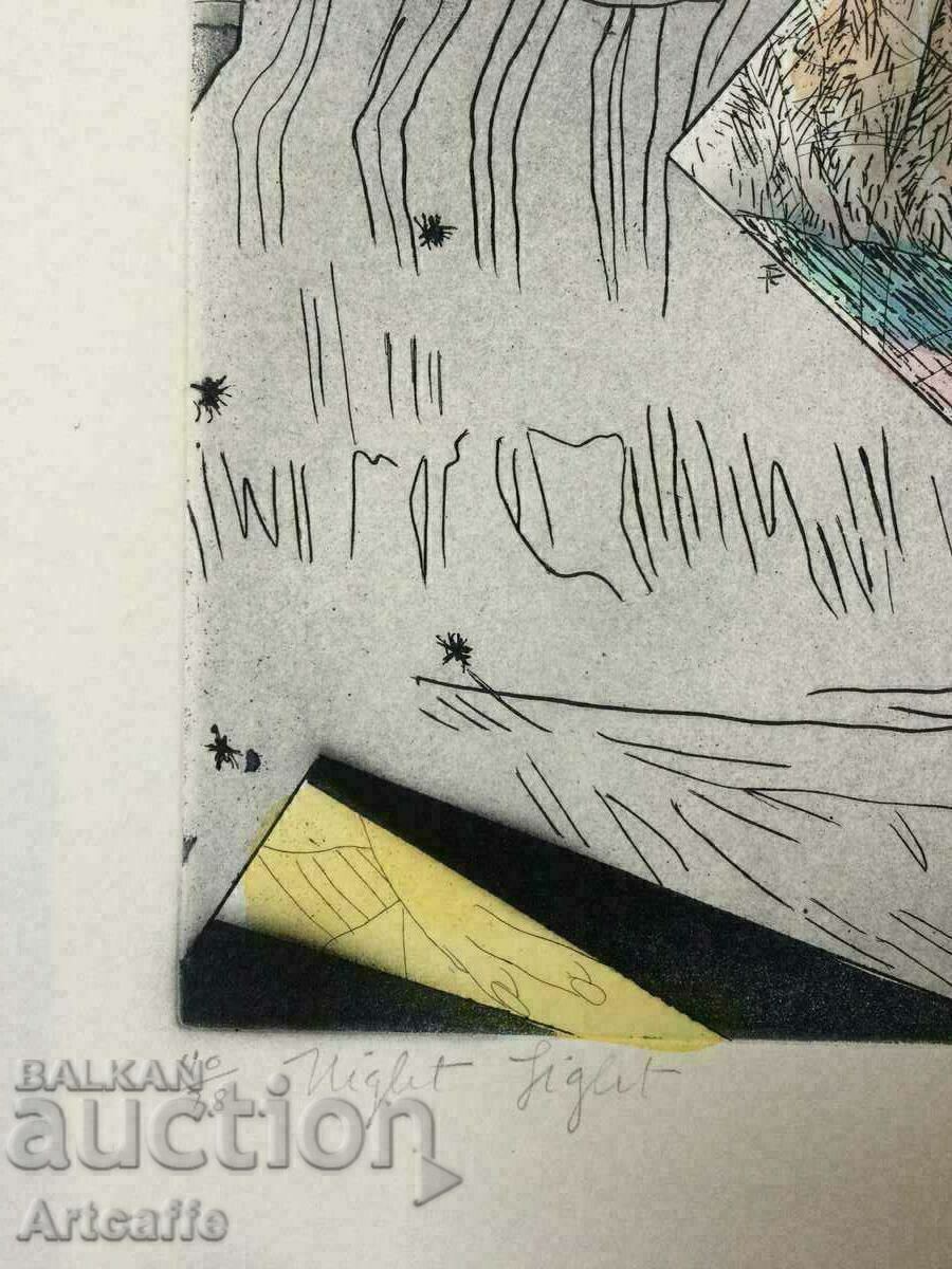 Susan Hall aquatint etching - 5 Susan Hall aquatint etching - 5