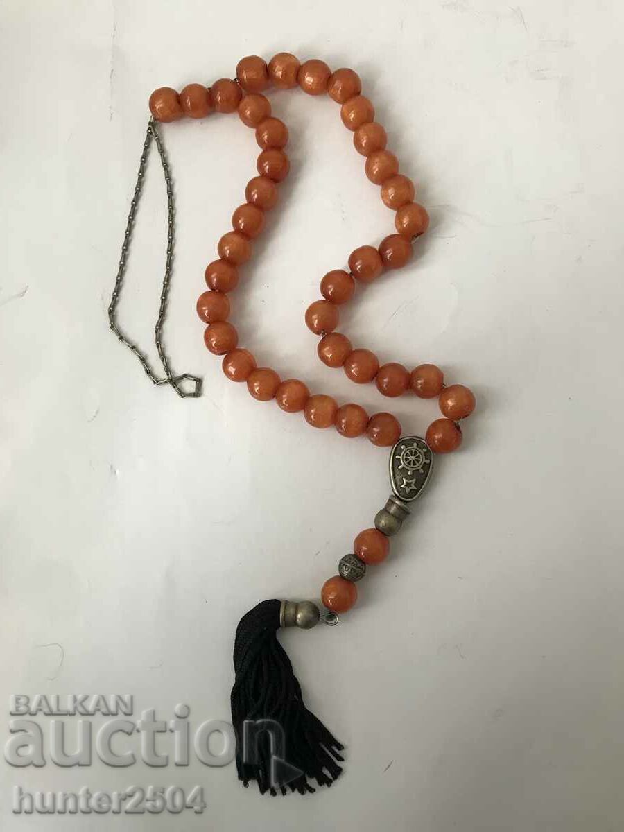 Agate rosary -80 cm, 37 beads