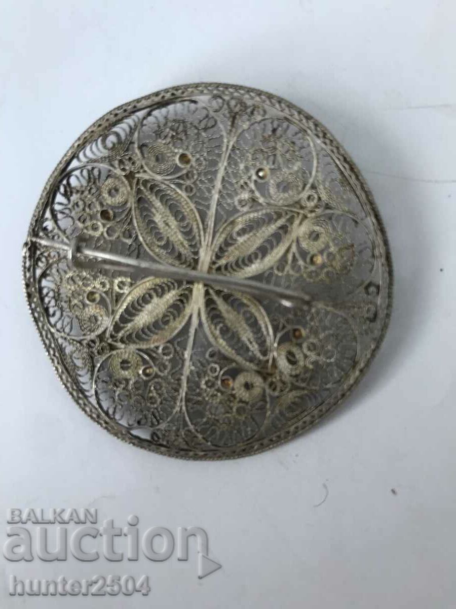 Brooch-5 cm, filigree, old with price 74.95 BGN | € 38.32