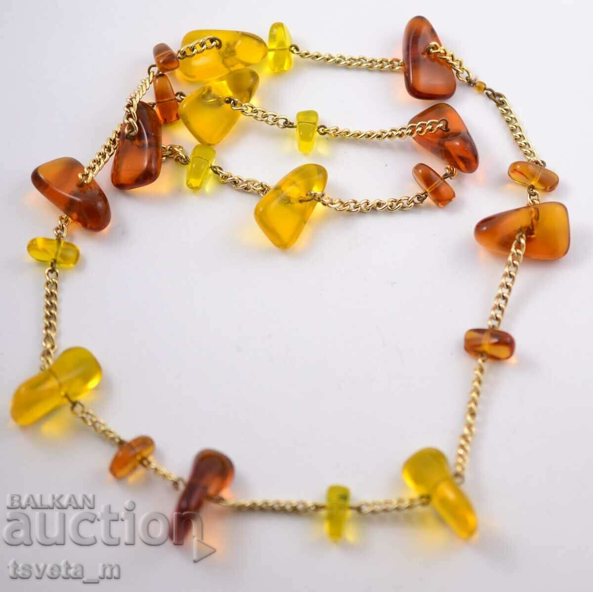 Gerdan, necklace with amber 69g.