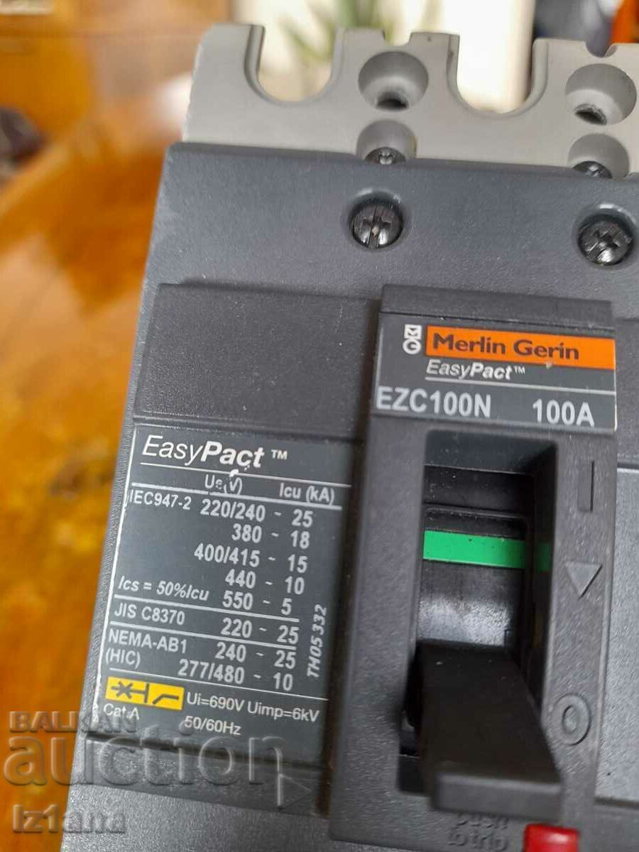 Auction  Old switch, switch Merlin Gerin EZN100N 100A