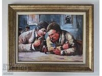 "Friends at the table" picture for tavern, restaurant, living room