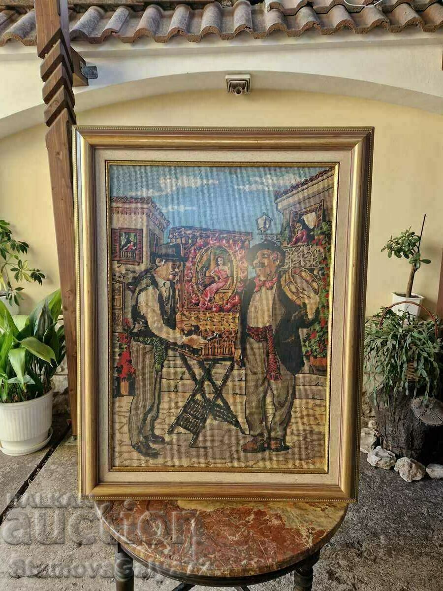 Голям много красив антикварен холандски гоблен с цена 188.00 лв. | € 96.12