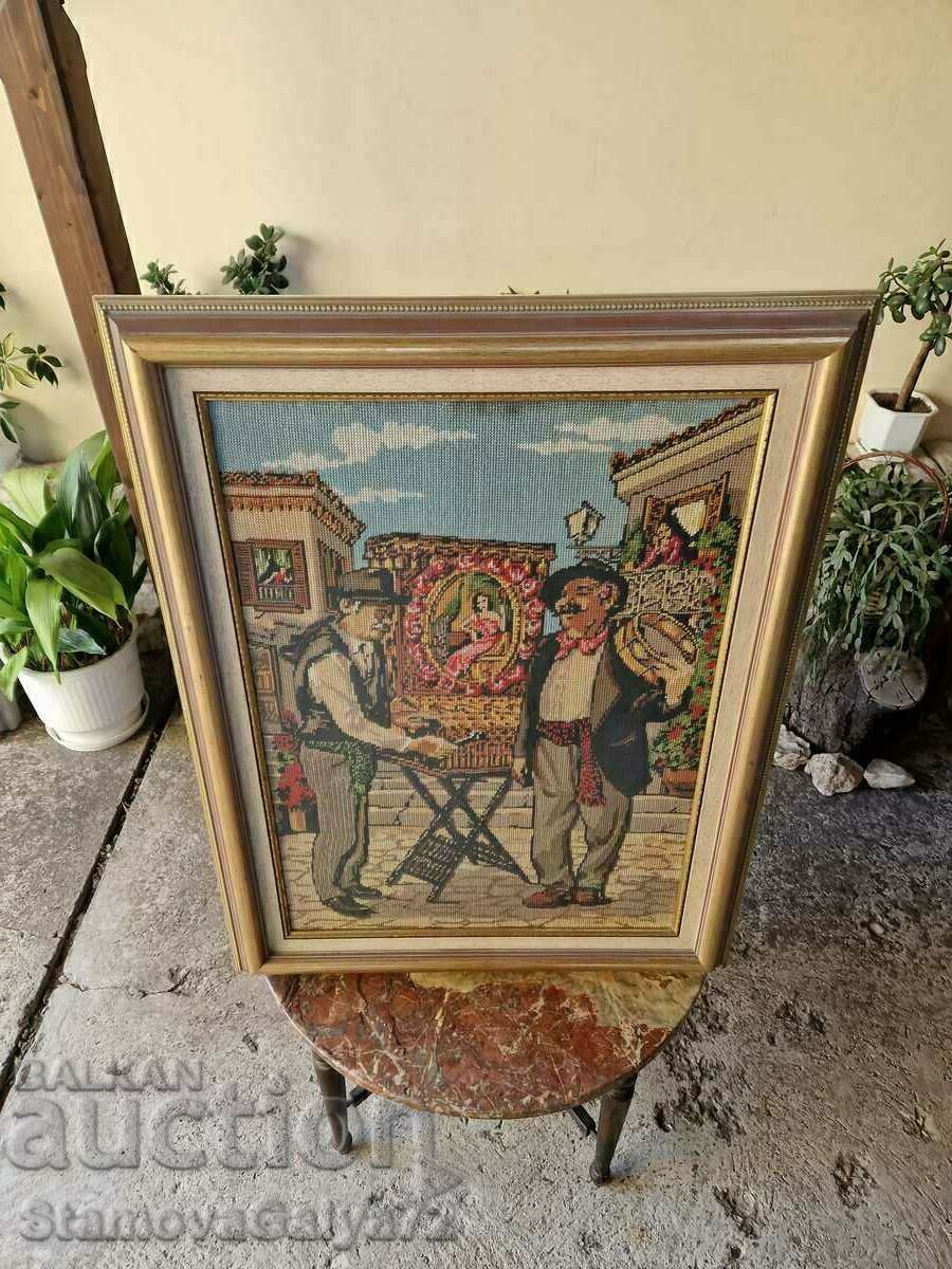 Голям много красив антикварен холандски гоблен - 5