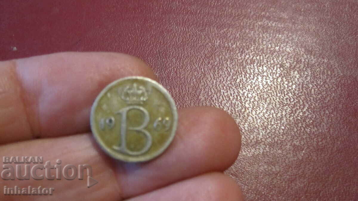BELGIA 25 centimes 1969