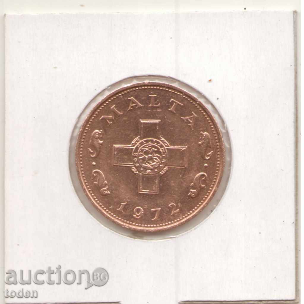 +Malta-1 Cent-1972-KM# 8+