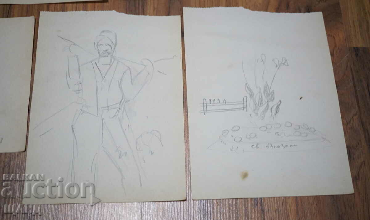 Παράδοση 1947-1948 Παρτίδα 8 Master Ρωσίδες με μολύβι όψεις πορτρέτα