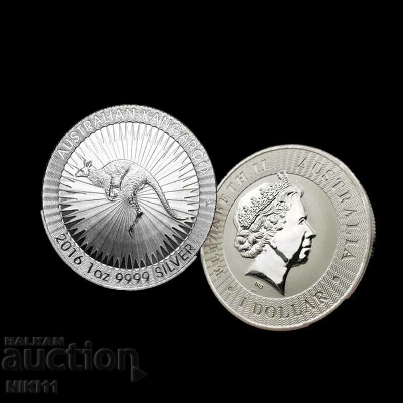 Monedă de argint cangur australian SPEAR 1 oz
