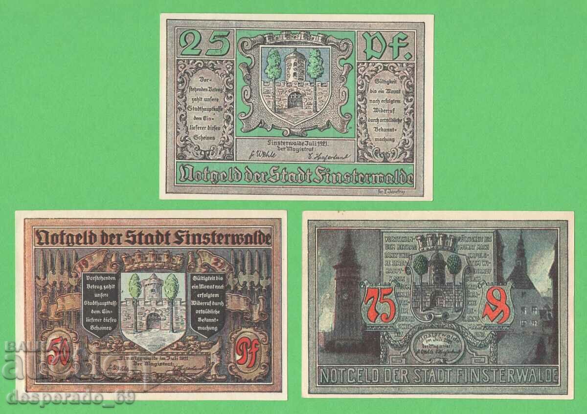 (¯`'•.¸NOTGELD (city of Finsterwalde) 1921 UNC -3 pcs. banknotes ¯) with price 9.60 BGN | € 4.91