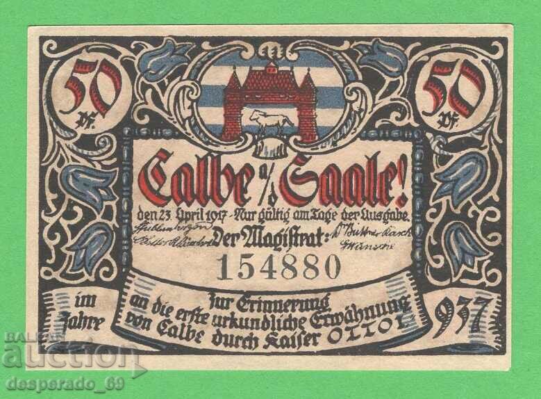 (¯`'•.¸NOTGELD (city Calbe) 1917 UNC -50 pfennig¸.•'´¯) with price 2.80 BGN | € 1.43 (¯`'•.¸NOTGELD (city Calbe) 1917 UNC -50 pfennig¸.•'´¯) with price 2.80 BGN | € 1.43