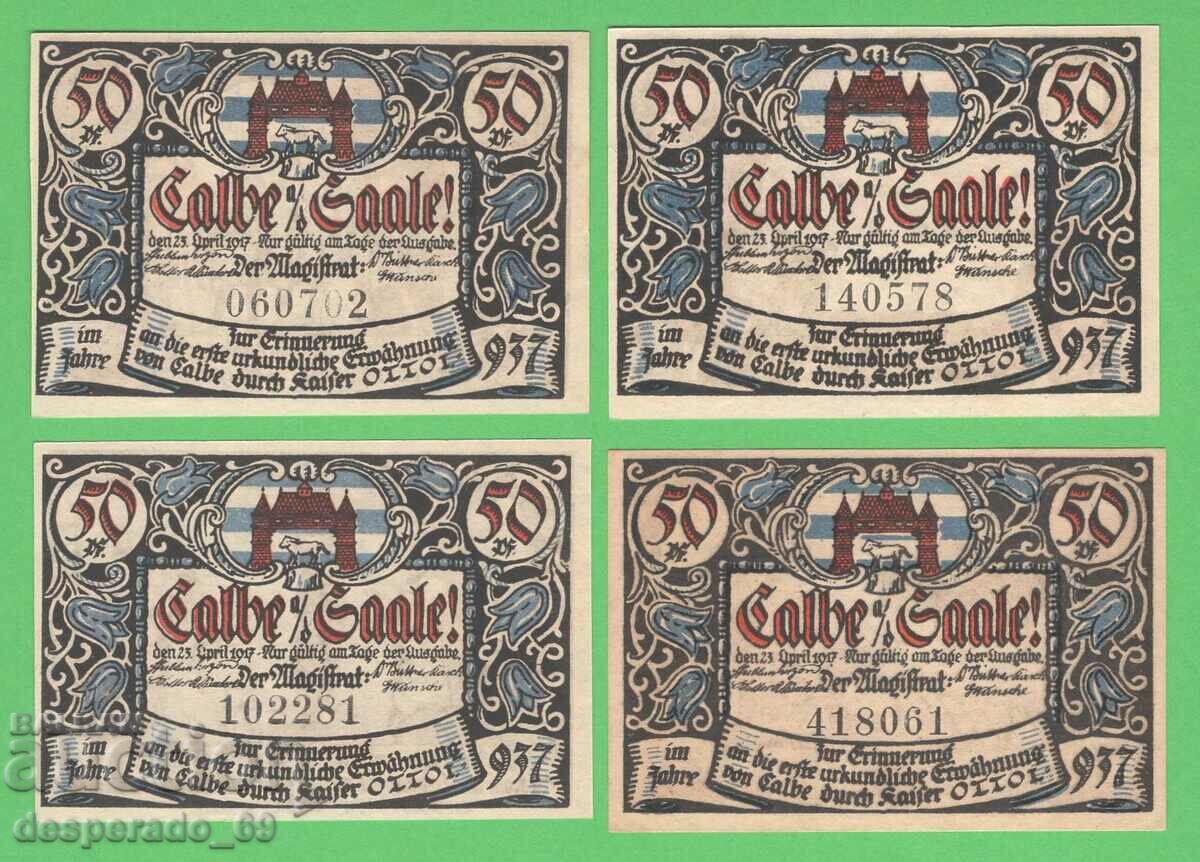 (¯`'•.¸NOTGELD (city of Calbe) 1917 UNC -4 pcs. banknotes¸.•'´¯) with price 11.20 BGN | € 5.73 (¯`'•.¸NOTGELD (city of Calbe) 1917 UNC -4 pcs. banknotes¸.•'´¯) with price 11.20 BGN | € 5.73