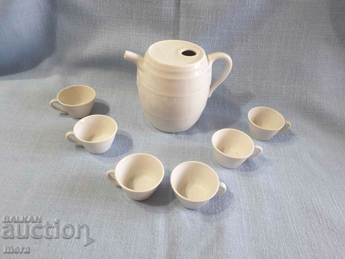 Porcelain service for heated brandy with price 45.00 BGN | € 23.01 Porcelain service for heated brandy with price 45.00 BGN | € 23.01