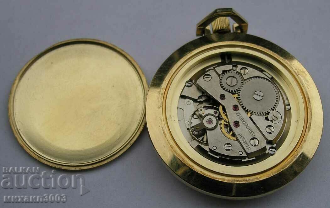 GOLD PLATED SWISS POCKET WATCH FAVOR - 5