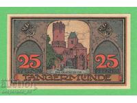 (¯`'•.¸NOTGELD (orașul Tangermünde) 1921 UNC -25 pfennig¸.•'´¯)