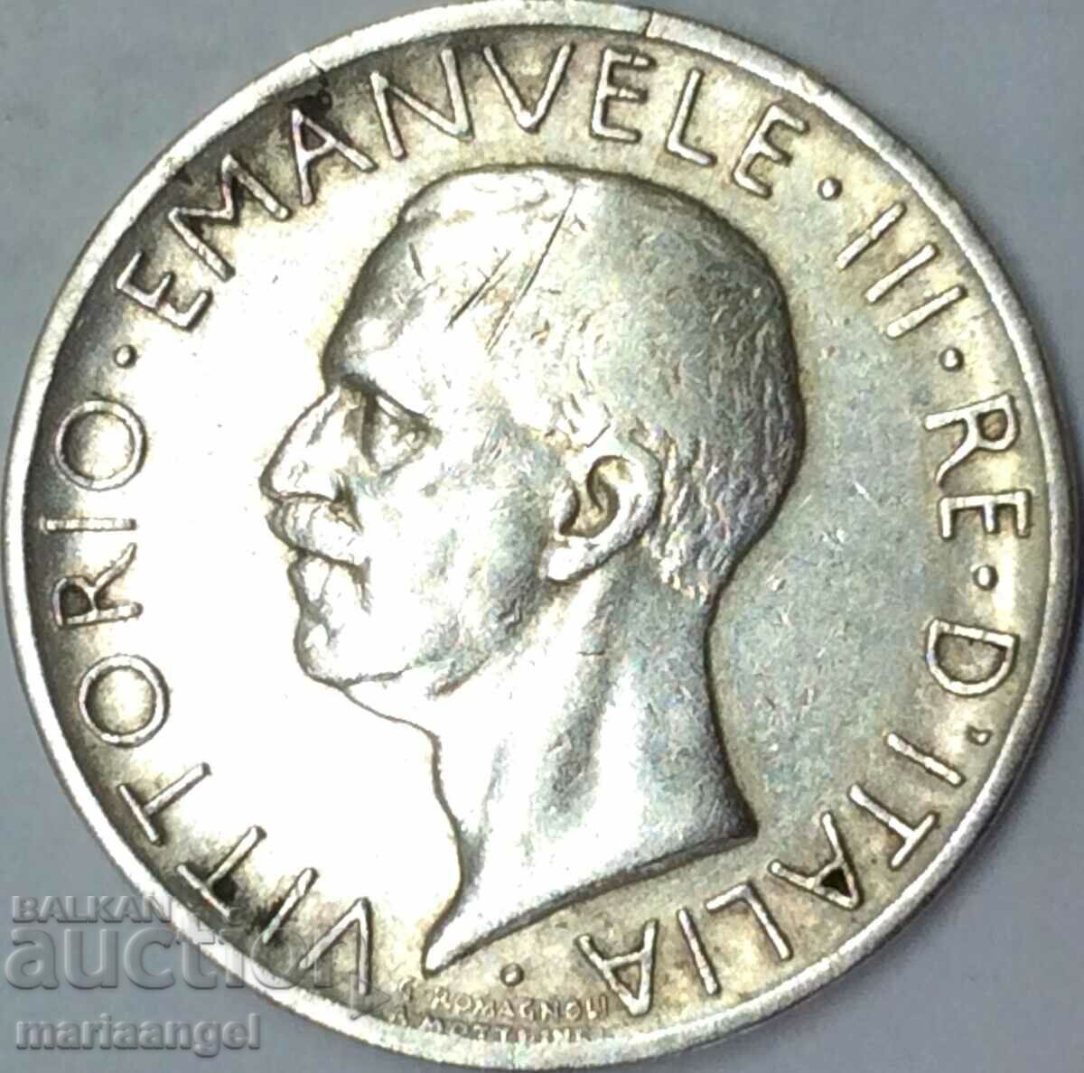 5 Lira 1928 Italy Victor Emmanuel III Silver