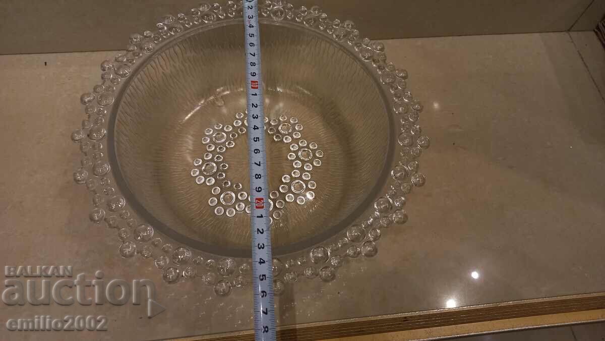 Γυάλινη φρουτιέρα ρετρό κοκ με τιμή 5.00 BGN | € 2.56 Γυάλινη φρουτιέρα ρετρό κοκ με τιμή 5.00 BGN | € 2.56