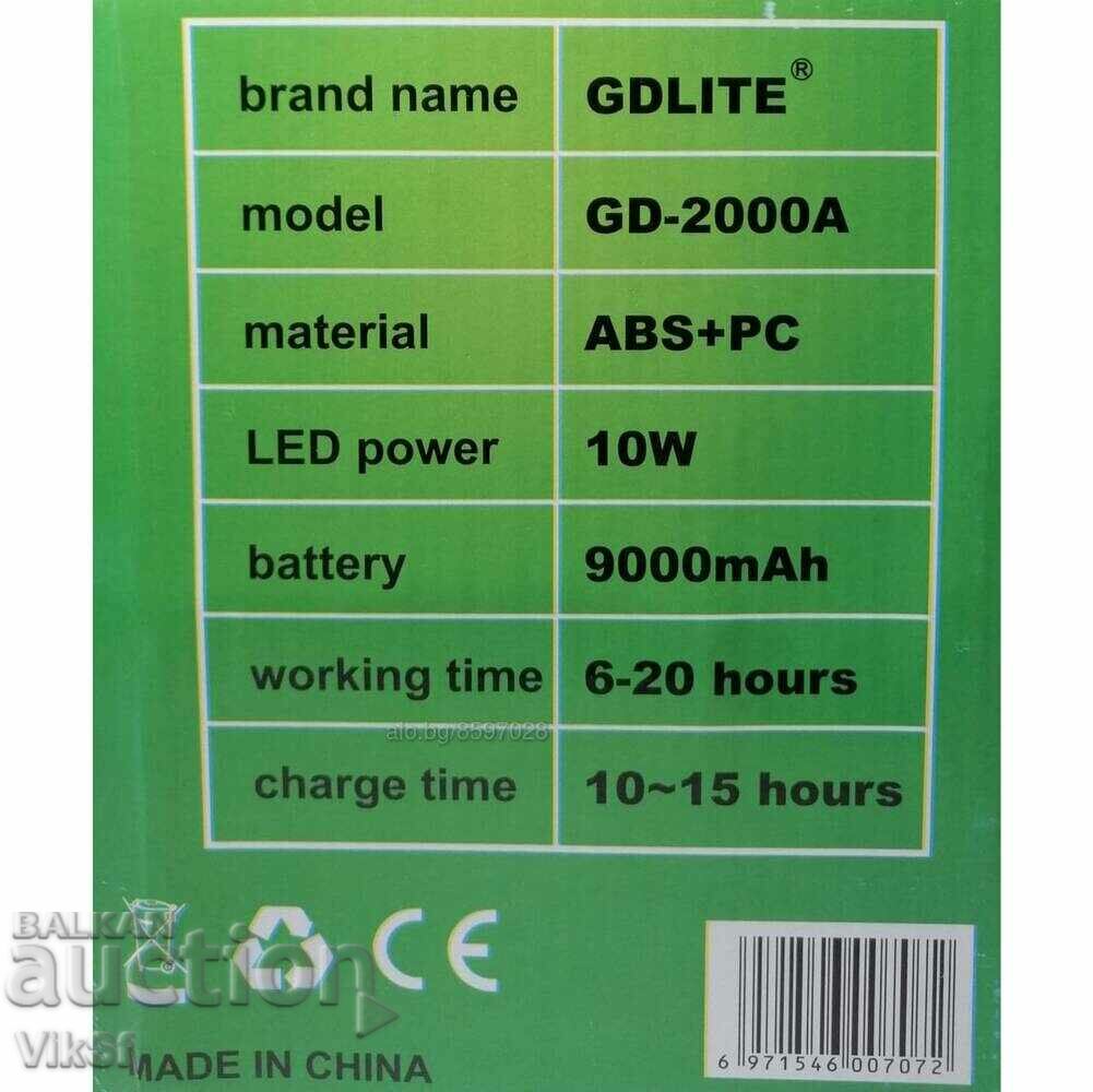 Delivery of Solar System GD Light GD-2000A, Bt Fm, Lantern, Power Bank, Delivery of Solar System GD Light GD-2000A, Bt Fm, Lantern, Power Bank,