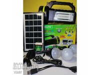 Ηλιακό Σύστημα GD Light GD-2000A, Bt Fm, Φανάρι, Power Bank,