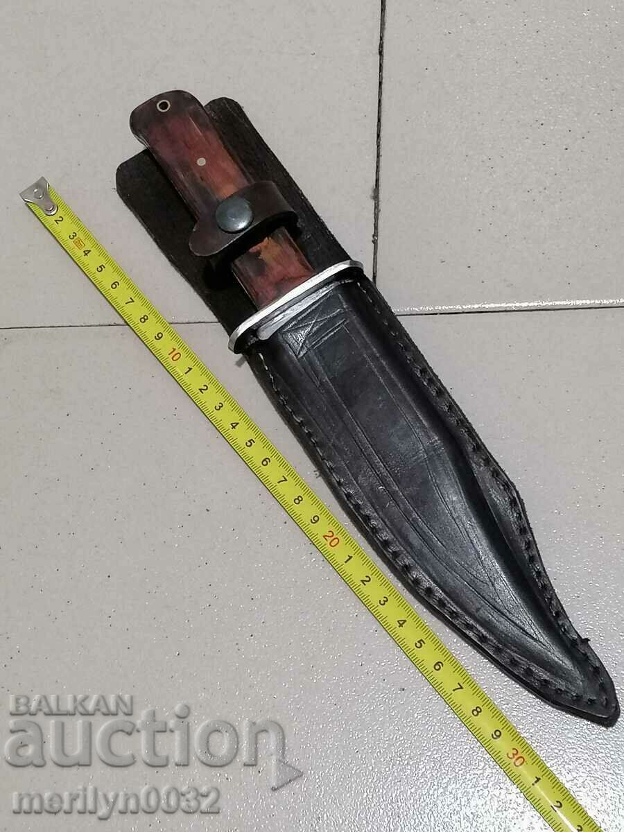 Old hunting knife with kaniya, dagger blade - 6