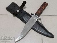 Παλιό κυνηγετικό μαχαίρι με kaniya, λεπίδα στιλέτο