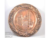 Plaque, wall plate, copper, handmade SIENA