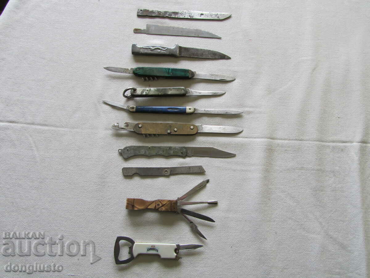 Lot of old knives and blades 11 pieces with price 22.00 BGN | € 11.25 Lot of old knives and blades 11 pieces with price 22.00 BGN | € 11.25
