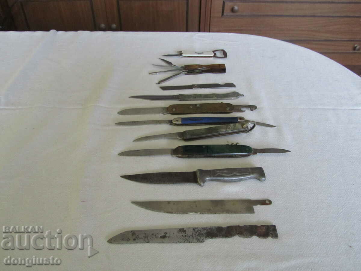 Auction Lot of old knives and blades 11 pieces Auction Lot of old knives and blades 11 pieces