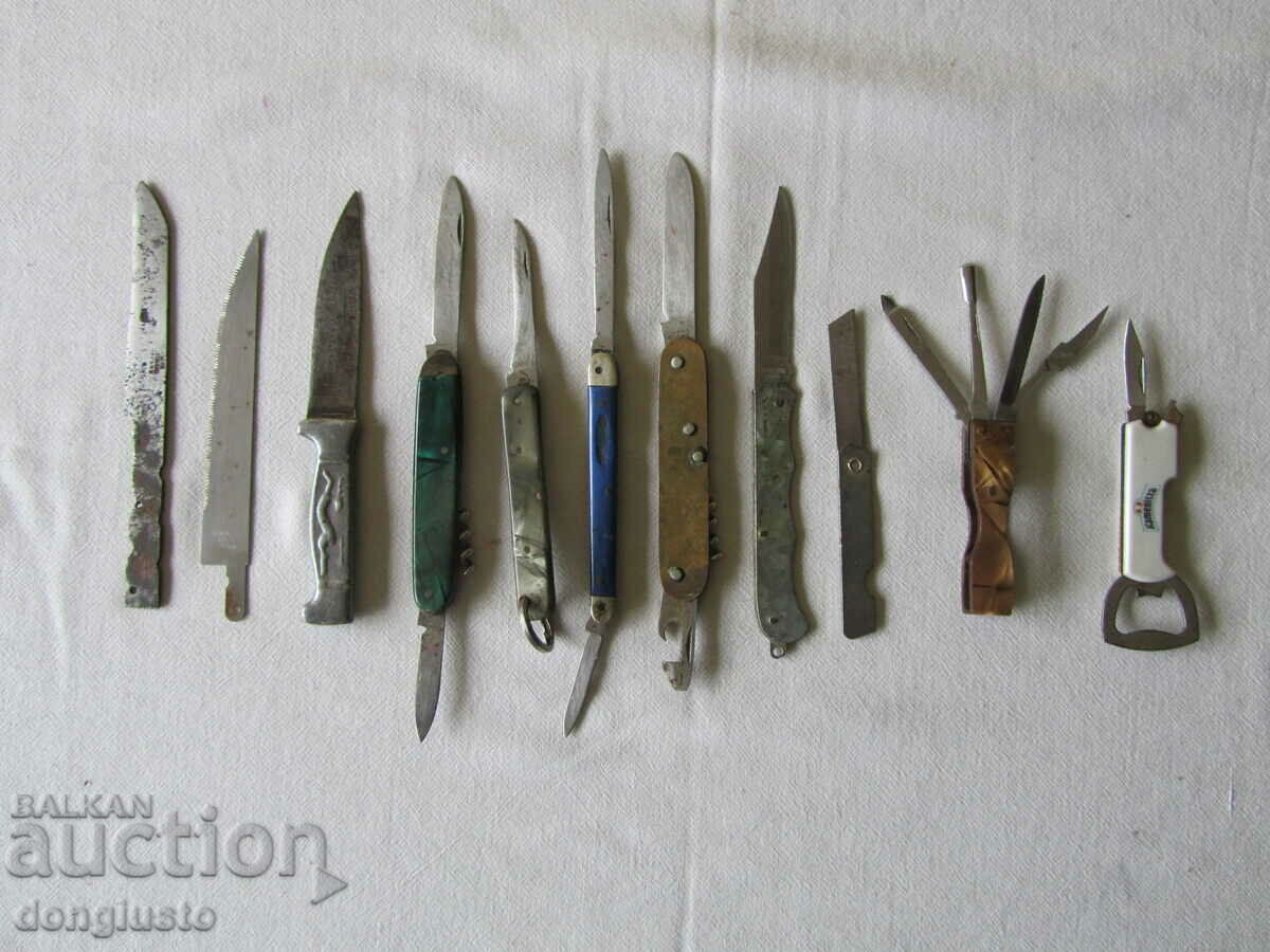 Lot de cuțite și lame vechi 11 bucăți