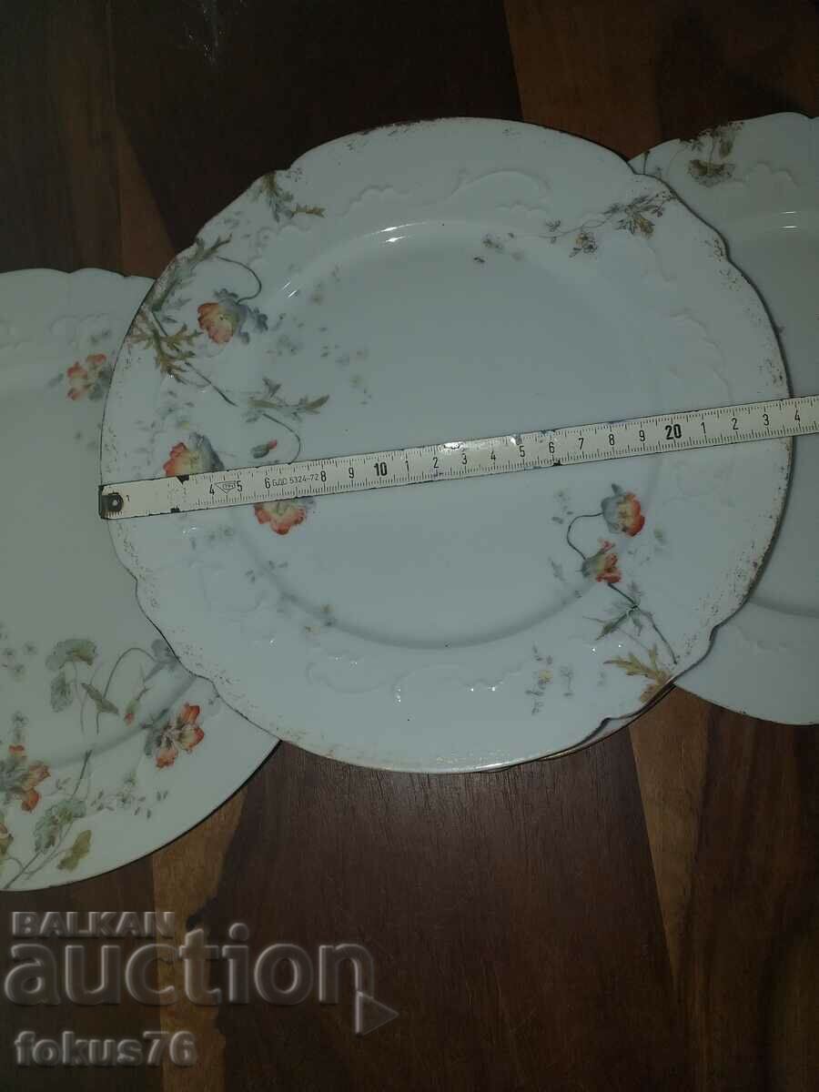 Lot of luxury old antique Limoges porcelain plates - 5
