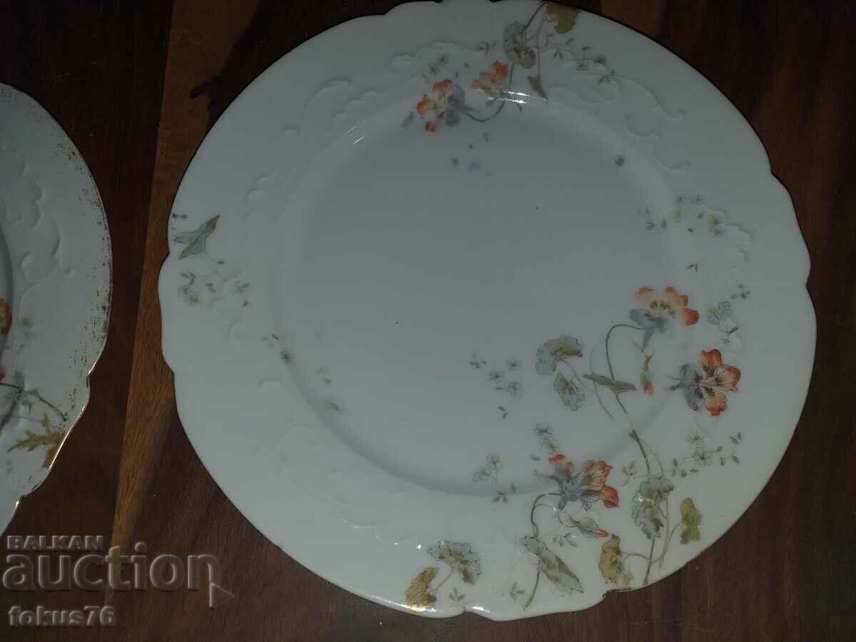Lot of luxury old antique Limoges porcelain plates - 6