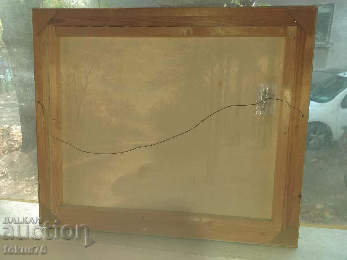 Old beautiful picture with nice frame small canvas signature - 6 Old beautiful picture with nice frame small canvas signature - 6