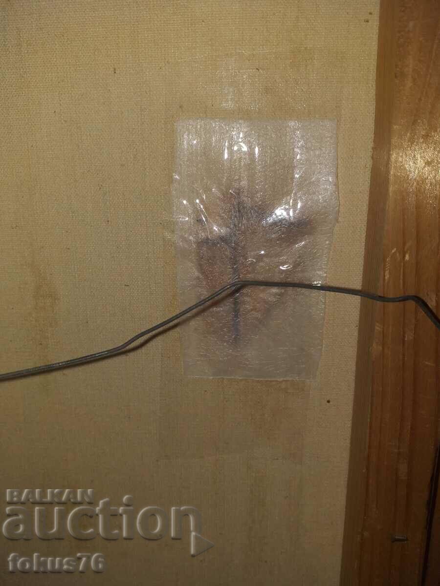 Old beautiful picture with nice frame small canvas signature - 7 Old beautiful picture with nice frame small canvas signature - 7