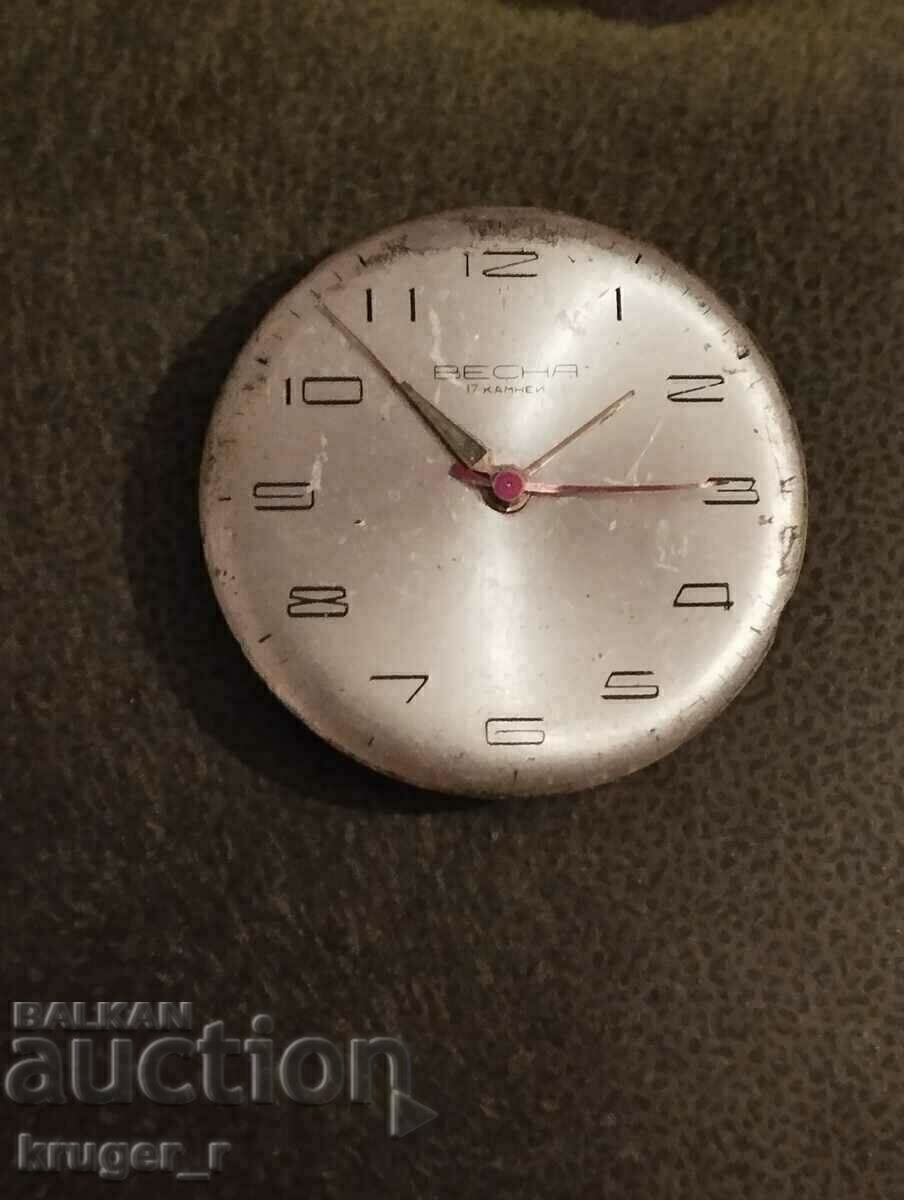 Auction  Movement of a rare watch SPRING 17 stones