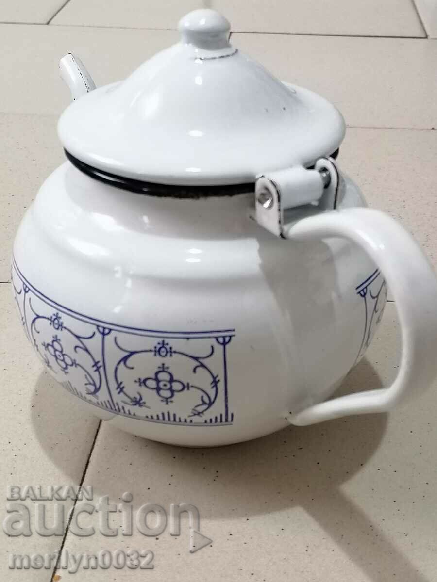 Enameled teapot from soca, 0.7 liter enamel pot - 6 Enameled teapot from soca, 0.7 liter enamel pot - 6