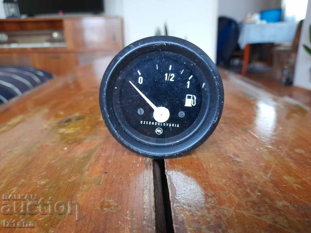 Old Skoda car fuel gauge Old Skoda car fuel gauge
