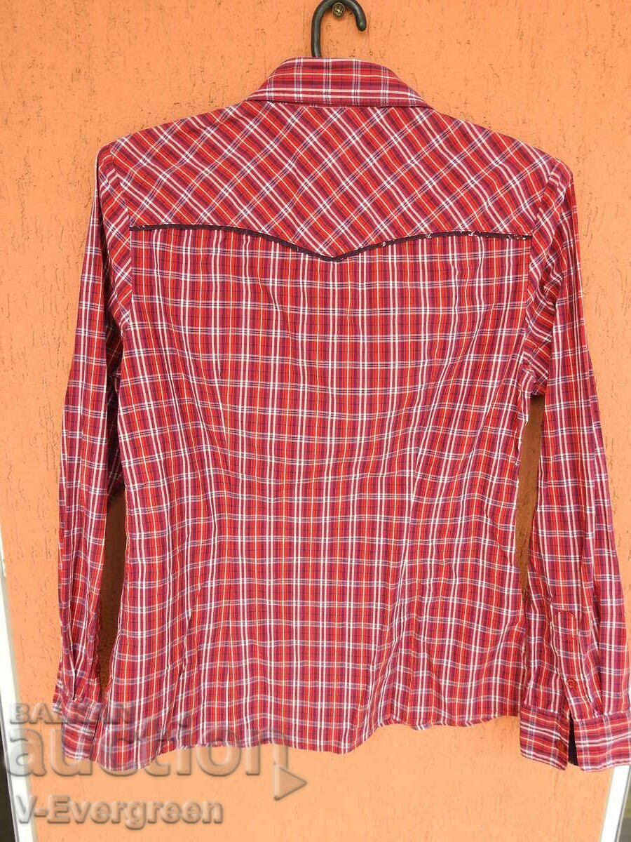 MUSTANG Women's Long Sleeve Plaid Shirt (L) - 7 MUSTANG Women's Long Sleeve Plaid Shirt (L) - 7