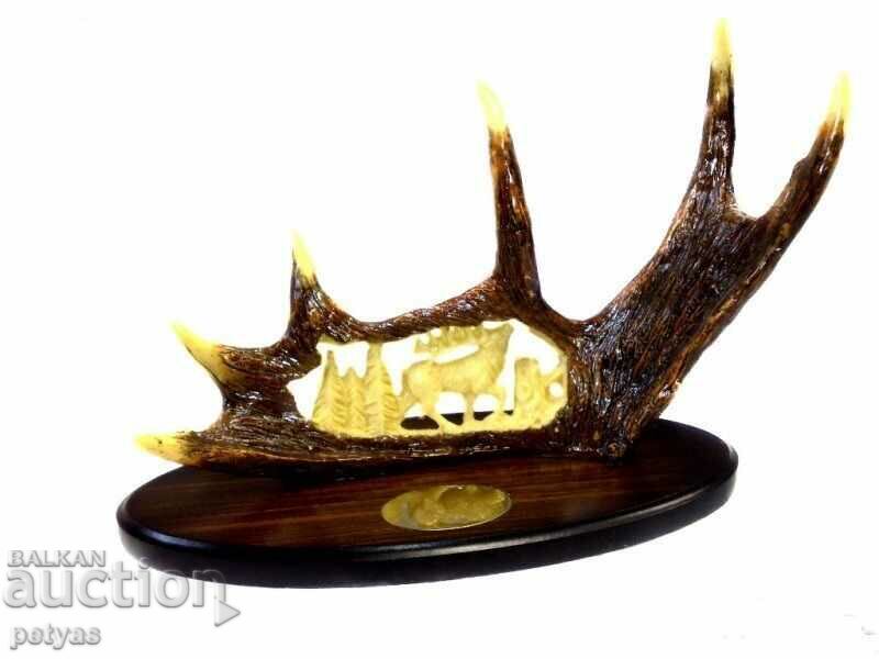 Engraved decorative hunting knife (DEER) 23 x 38 cm with price 57.50 BGN | € 29.40 Engraved decorative hunting knife (DEER) 23 x 38 cm with price 57.50 BGN | € 29.40