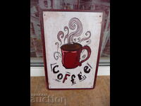 Metal plate coffee large cup long nes 3 in 1 coffee warm