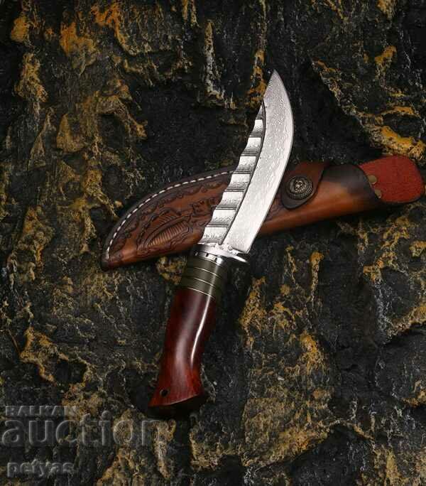 Auction Unique hunting knife DRAGON JAP DAMASK - 98x219 Auction Unique hunting knife DRAGON JAP DAMASK - 98x219