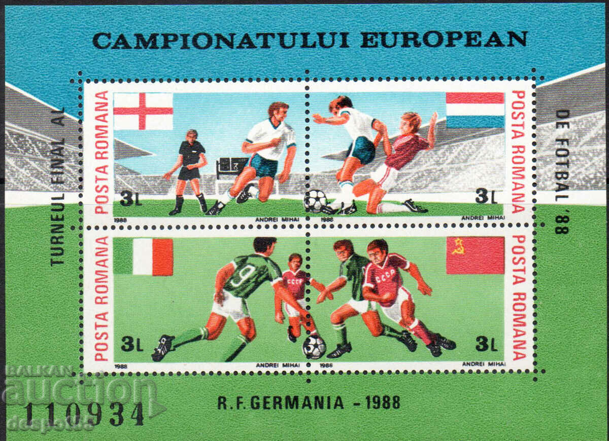 1988. România. Cupa Mondială la fotbal - Zap. Germania. bloc