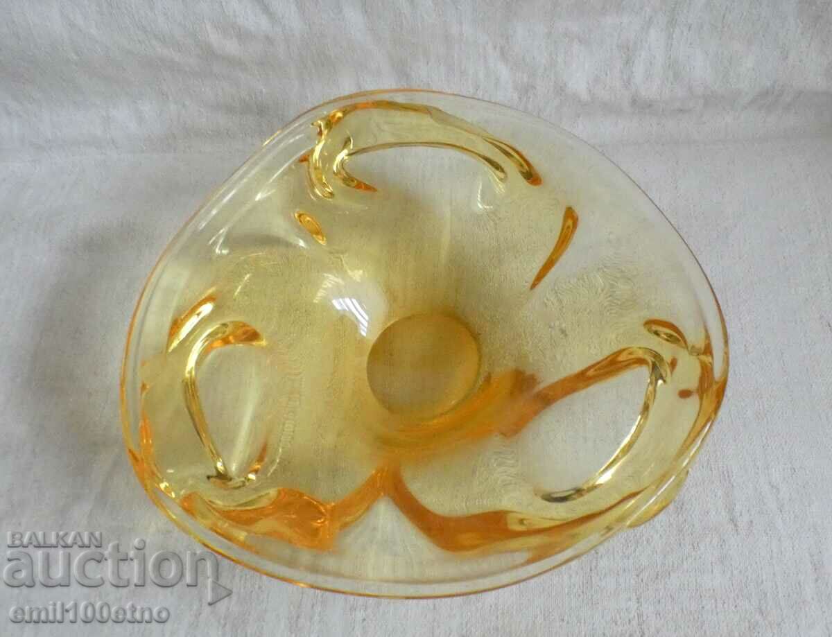 Fruitiera made of solid polished glass, handmade with price 24.00 BGN | € 12.27 Fruitiera made of solid polished glass, handmade with price 24.00 BGN | € 12.27