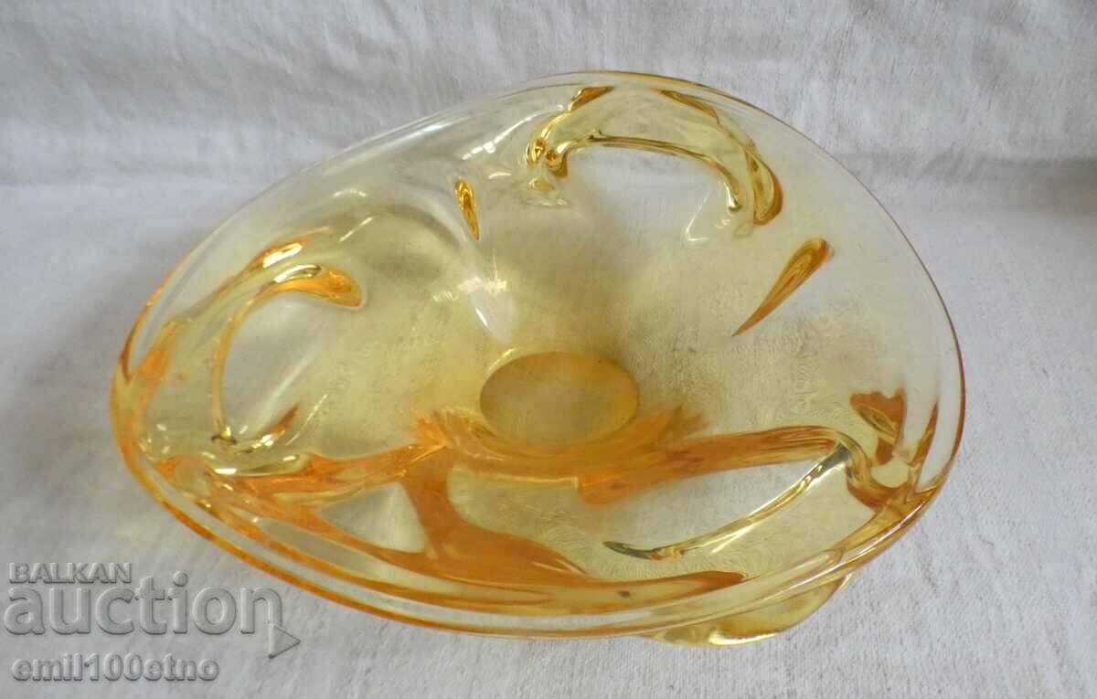 Delivery of Fruitiera made of solid polished glass, handmade Delivery of Fruitiera made of solid polished glass, handmade