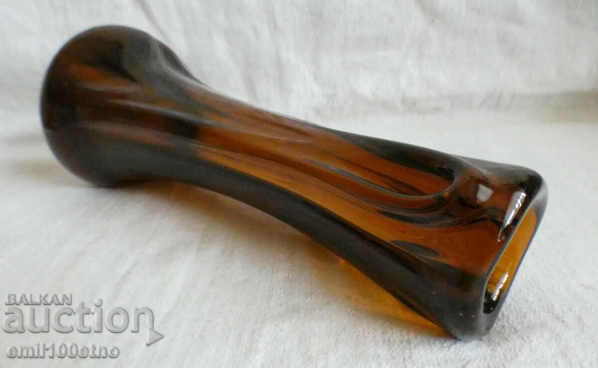 Vase solid colored glass handmade - 5 Vase solid colored glass handmade - 5