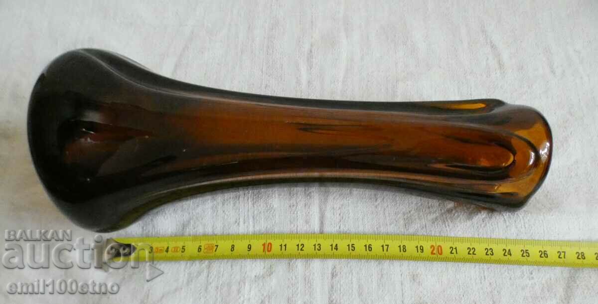 Vase solid colored glass handmade - 6 Vase solid colored glass handmade - 6