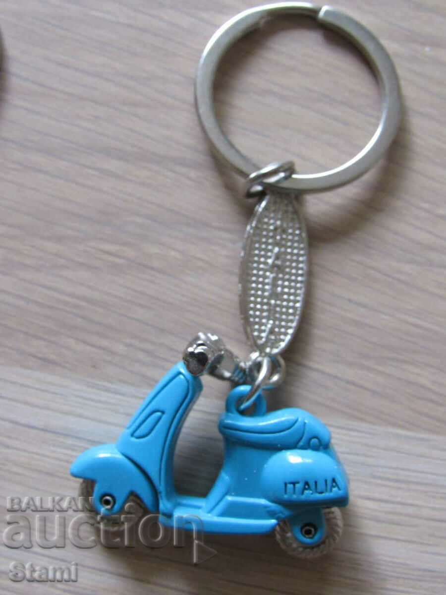 Metal moped keychain from Italy, Italy